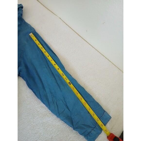 Song Of Style Chambray Tunic Dress Size 2X Belted Roll Tab Sleeve Knee Length - Picture 14 of 16